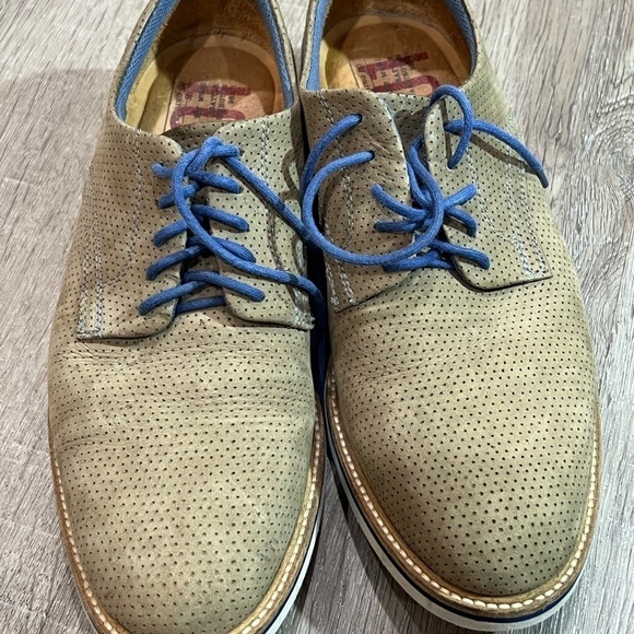 EUC Men’s 1901 US 10 Made in Brazil Leather Suede Derby Oxford Tan Crepe Shoe - Picture 6 of 10